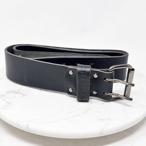Greenlee Genuine Leather Work Belt Black Double Buckle Heavy Duty‎ Industrial